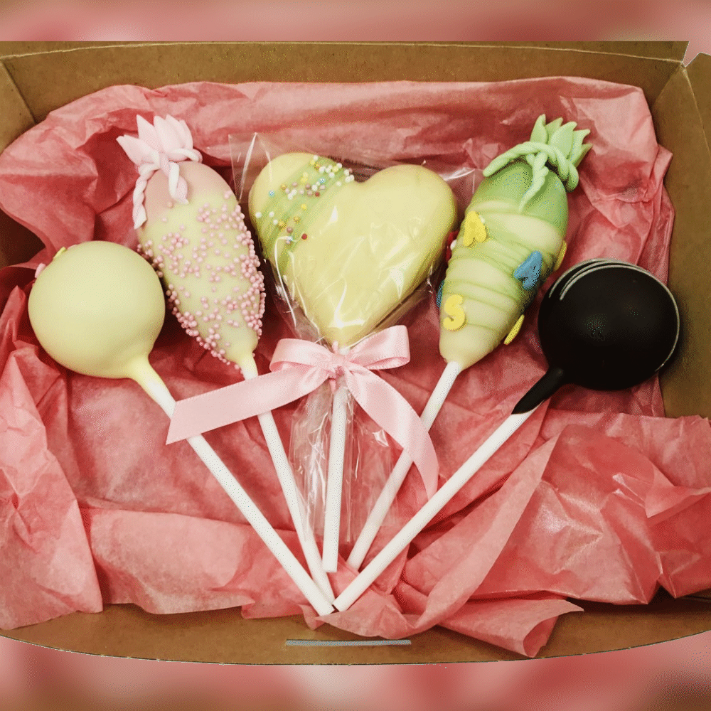 Einschulungs-Box 4 Cake Pops + Herz-Lolli Einschulungs-Box 4 Cake Pops + Herz-Lolli